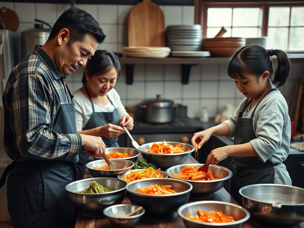 김장 시기 가족의 협력