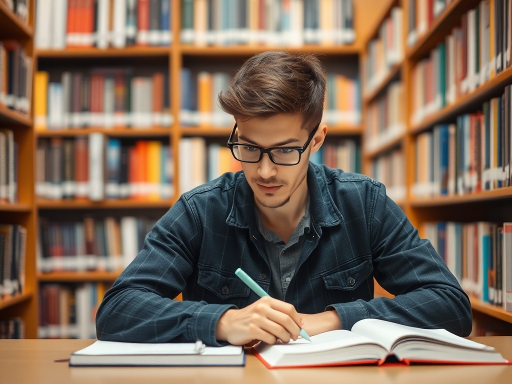 시험 전 긴장 해소법을 위한 집중하는 학생