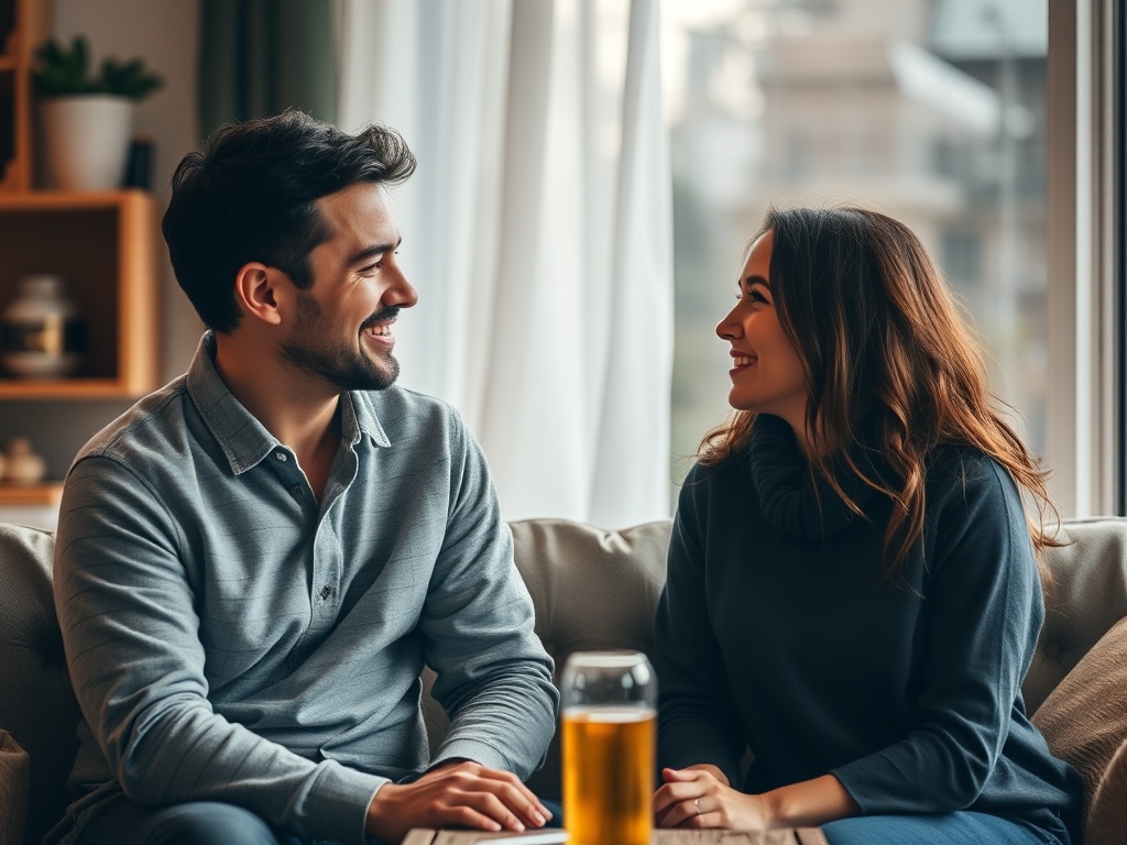 연인과 소통하는 모습