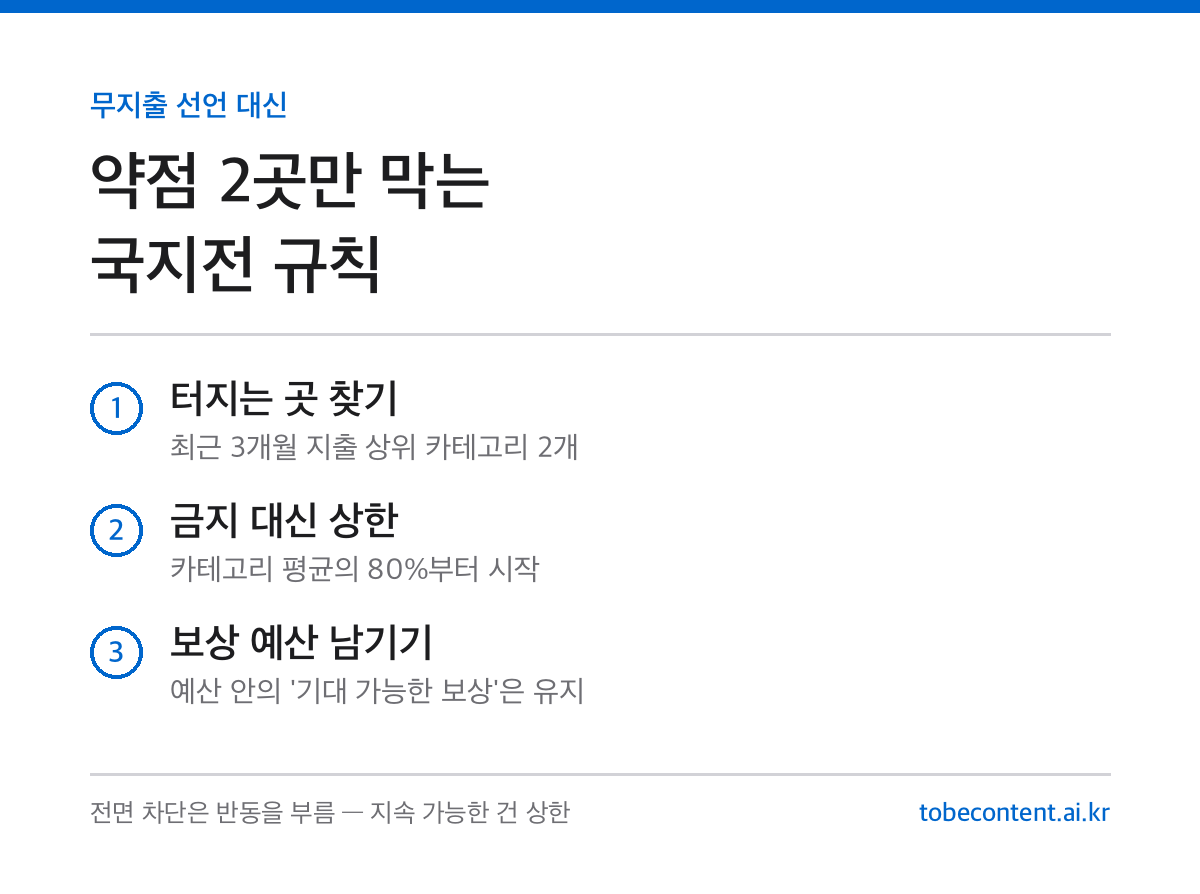 무지출 챌린지 대신 쓰는 지출 상한 규칙 카드