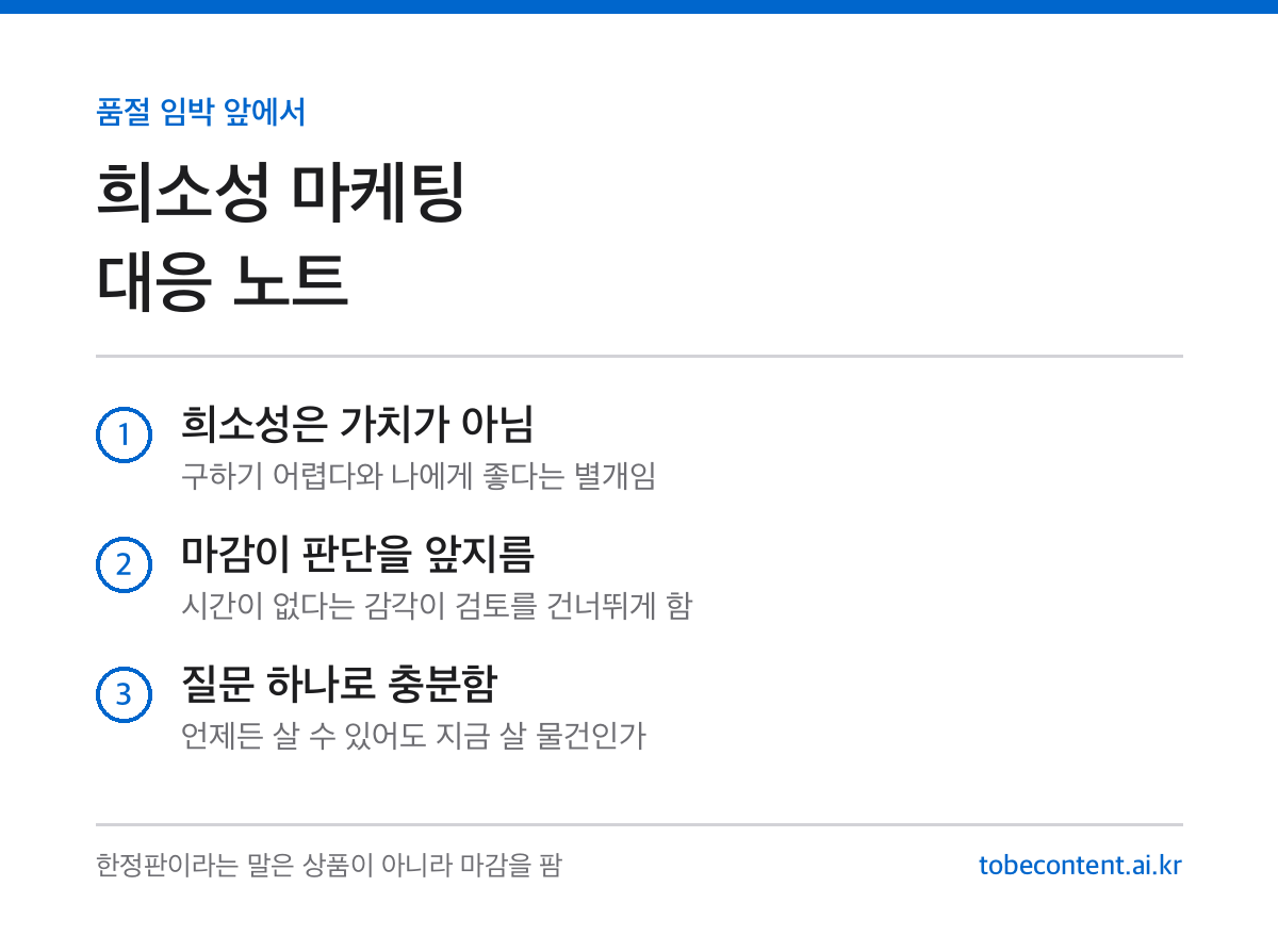희소성 마케팅 대응 카드